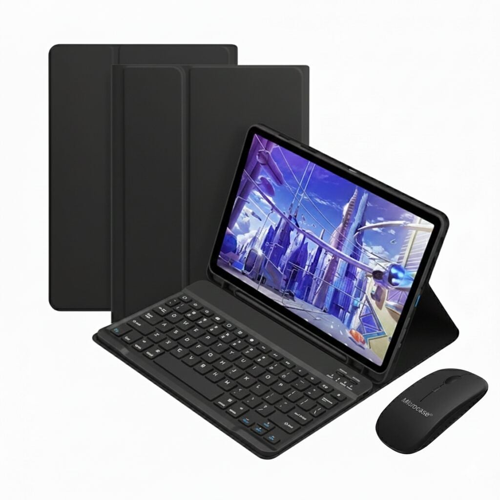 Microcase Honor Pad 10 12.1 inch Tablet için Bluetooth Klavye ve Mouse + Kılıf BKK6