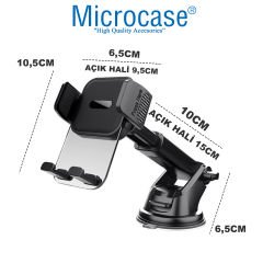 Microcase 360 Döner Başlıklı ML-211 Araç İçi Torpido Üstü Vantuzlu Ayarlanabilir Telefon Tutucu AL4477