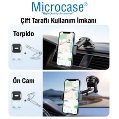 Microcase 360 Döner Başlıklı ML-211 Araç İçi Torpido Üstü Vantuzlu Ayarlanabilir Telefon Tutucu AL4477