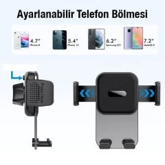 Microcase 360 Döner Başlıklı ML-211 Araç İçi Torpido Üstü Vantuzlu Ayarlanabilir Telefon Tutucu AL4477