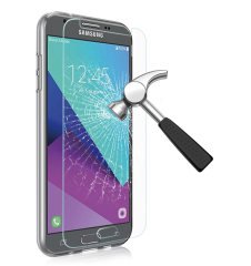 Samsung Galaxy J7 2017 Ultra İnce Silikon Kılıf + Tempered Glass