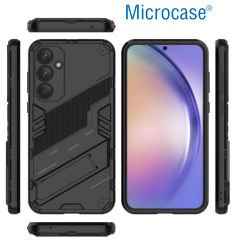 Microcase Samsung Galaxy A35 5G Matrix Serisi Armor Standlı Perfect Koruma Kılıf - Siyah Al3416