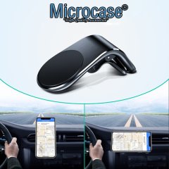 Microcase Mıknatıslı Araç İçi Izgaralıktan Telefon Tutucu - Siyah Model No AL2418