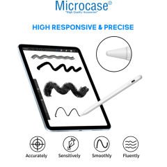 Microcase Universal Tablet iPad için Manyetik Aktif Stylus Dokunmatik Kalem - AL3454 Beyaz