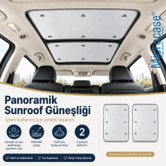 Microcase VOLVO XC90 2016-2023 için Sunroof Güneşlik Güneş Koruma Seti 2 Parça AL5645