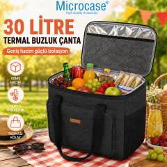 Microcase 30 LT 5 Gözlü Termos Çanta Isı Yalıtımlı Piknik Kamp Plaj Balıkçı Soğutucu Çanta AL5648
