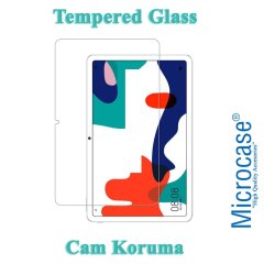 Microcase Huawei MatePad 10.4 inch Şeffaf Silikon Kılıf+Tempered Glass Cam Koruma