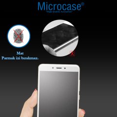 Microcase iPhone 8 Tam Kaplayan Çerçeveli Tempered Ekran Koruyucu - MAT Beyaz