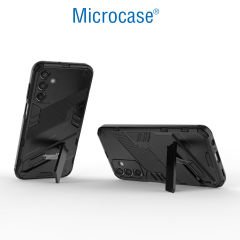 Microcase Samsung Galaxy M15 Matrix Serisi Armor Standlı Perfect Koruma Kılıf - Siyah Al3416