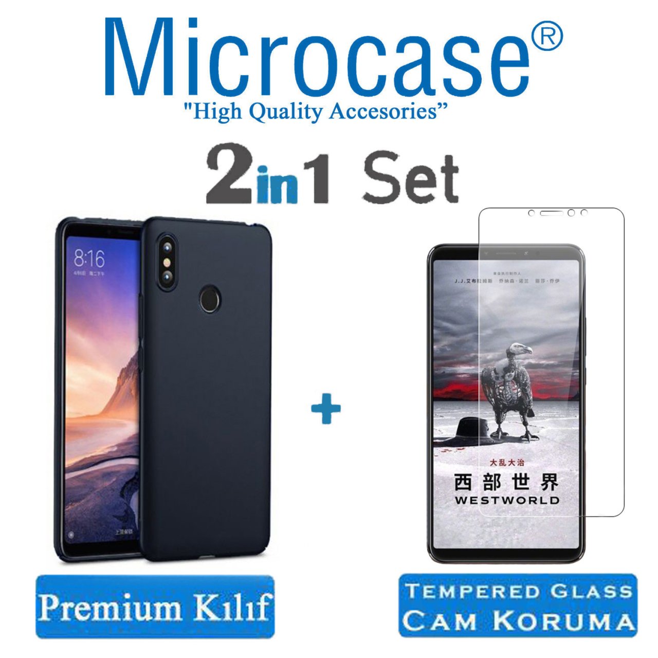 Microcase Xiaomi Mi Max 3 Premium Matte Silikon Kılıf + CAM