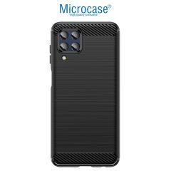 Microcase Samsung Galaxy M33 5G Brushed Carbon Fiber Silikon Kılıf - Siyah