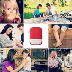 Microcase Taşınabilir Mini İlaç ve Sağlık Çantası İlk Yardım Seti İlaç Saklama Çantası AL4230