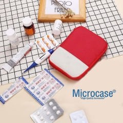 Microcase Taşınabilir Mini İlaç ve Sağlık Çantası İlk Yardım Seti İlaç Saklama Çantası AL4230
