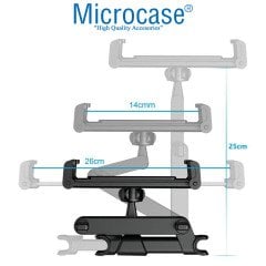 Microcase Araç İçi Koltuk Arkası Uzayan Başlıklı Tablet Telefon Tutucu Siyah-Kırmızı - AL2899
