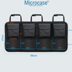 Microcase Araç Bagaj Düzenleyici 8 Cepli Organizer Oto içi Aksesuar Malzeme Düzenleyici Çanta AL4229