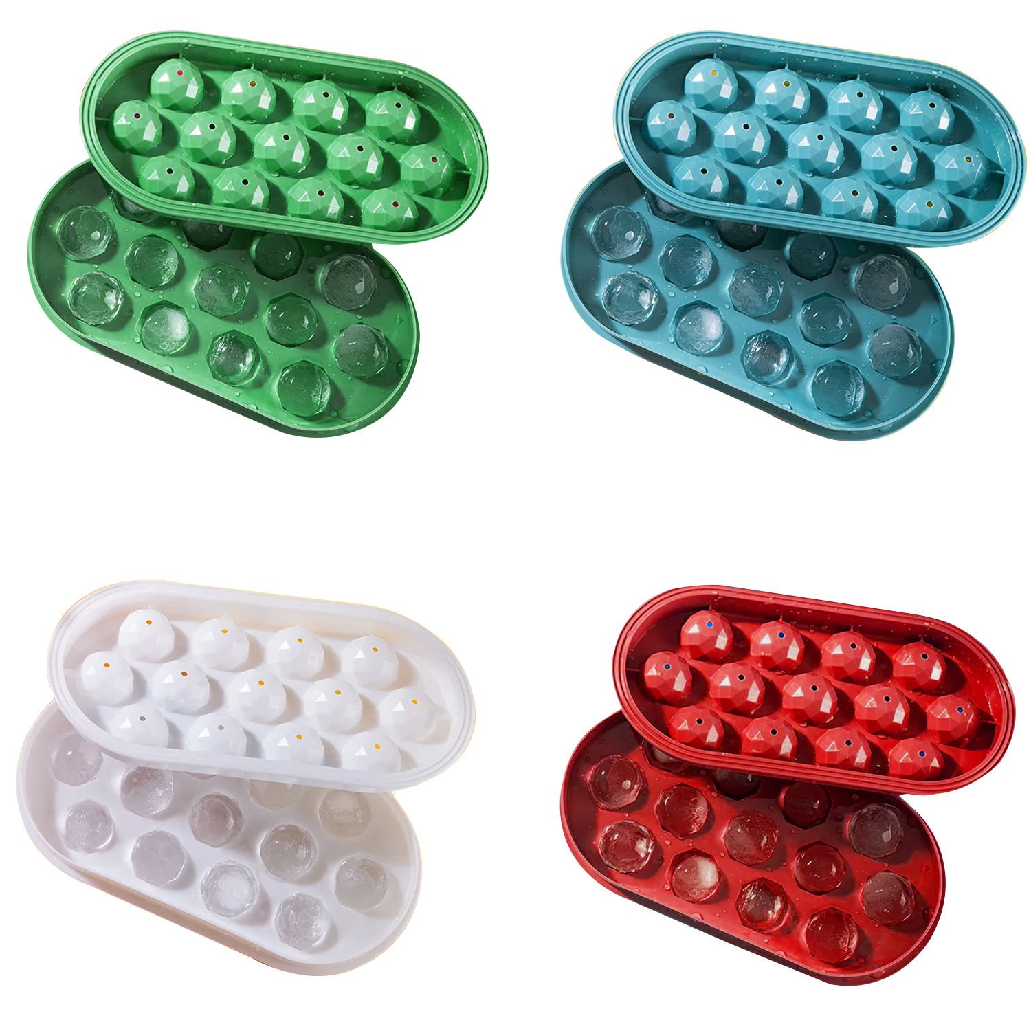 Microcase 13 Bölmeli Kristal Tasarım Buzluk Kristal Buz Topu Yapma Kalıbı AL4340