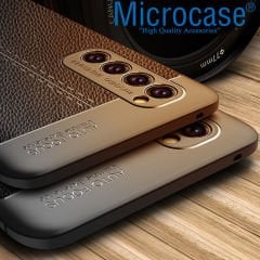 Microcase Oppo Reno 4 Pro (4G) Leather Tpu Silikon Kılıf - Siyah
