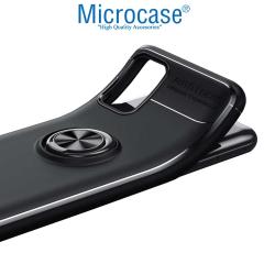 Microcase Samsung Galaxy A03s Focus Serisi Yüzüklü Kılıf - Siyah