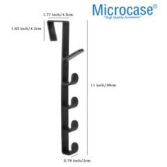 Microcase   Taşınabilir  Kapı Arkası Dikey 5 Kancalı  Takı Eşya Çanta   Şapka  Kıyafet  Askısı-AL4833 1  Adet