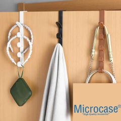 Microcase Taşınabilir Kapı Arkası Dikey 5 Kancalı Takı Eşya Çanta Şapka Kıyafet Askısı - AL4833 1  Adet
