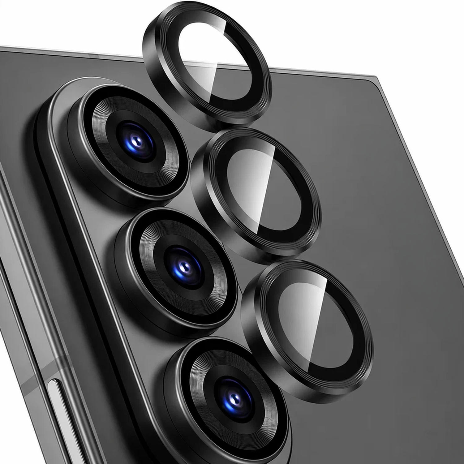 Microcase Samsung Galaxy Z Fold 8 Ultra Kamera Camı Lens Koruyucu Halka Set - AL8114