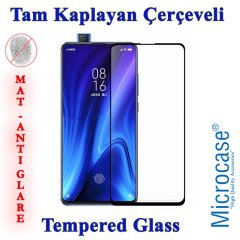 Microcase Xiaomi Redmi K20 Tam Kaplayan Çerçeveli Tempered Ekran Koruyucu - MAT SİYAH