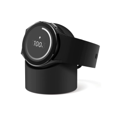 Microcase Samsung Galaxy watch 5 6 7 Serileri ile uyumlu Silikon Şarj Standı - AL4997 Siyah