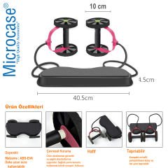 Microcase Ergonomik Ev Spor Salonu Vücut Kas Geliştirme Lastikli Karın Kol Bacak Egzersiz Aleti AL4235