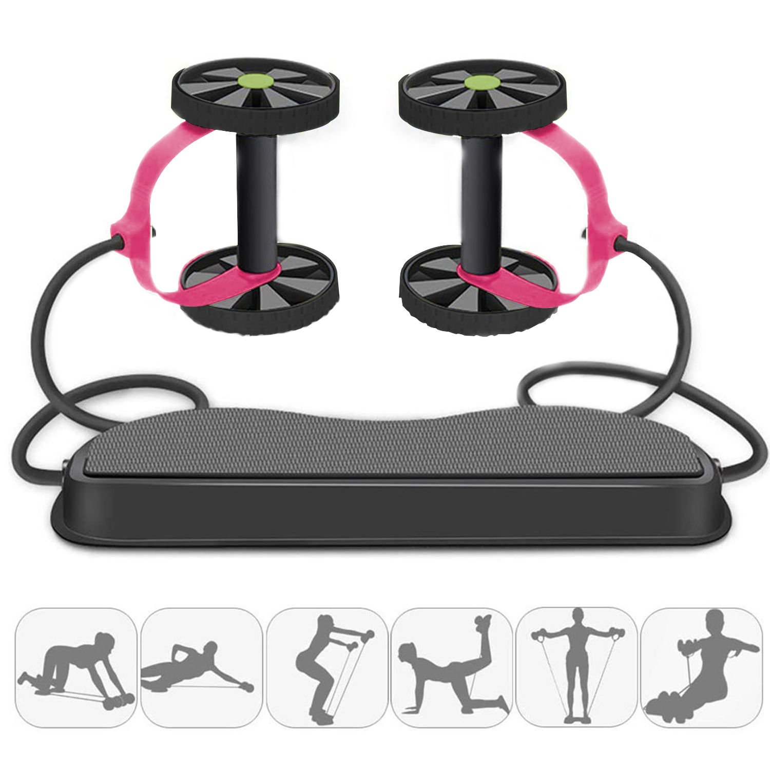 Microcase Ergonomik Ev Spor Salonu Vücut Kas Geliştirme Lastikli Karın Kol Bacak Egzersiz Aleti AL4235