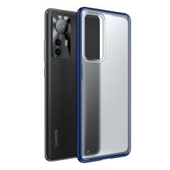 Microcase Xiaomi 12S Luna Serisi Köşe Korumalı Sert Rubber Kılıf - Mavi