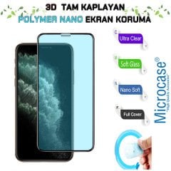 Microcase iPhone 11 Pro 3D Kavisli Tam Kaplayan Polymer Nano Ekran Koruma - Siyah