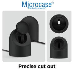 Microcase Samsung Galaxy Watch Ultra ile Uyumlu Silikon Şarj Standı - AL4996 Siyah