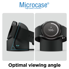 Microcase Samsung Galaxy Watch Ultra ile Uyumlu Silikon Şarj Standı - AL4996 Siyah