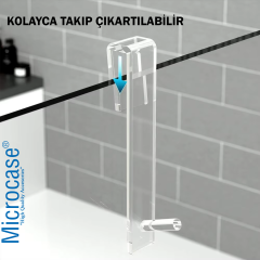 Microcase Sağlam Pleksi Malzemeden Şık Banyo Duşakabin Mutfak VB Alanlar İçin Askılık 1 Adet - AL4991