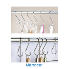 Microcase Paslanmaz Çelik S Kanca Seti Çok Amaçlı Mutfak Banyo Gardrop Askısı Düzenleyici Ev Organizeri 2 Adet -AL5880