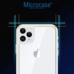 Microcase iPhone 11 Pro Max Arka Kapak için Tempered Glass Cam Koruma