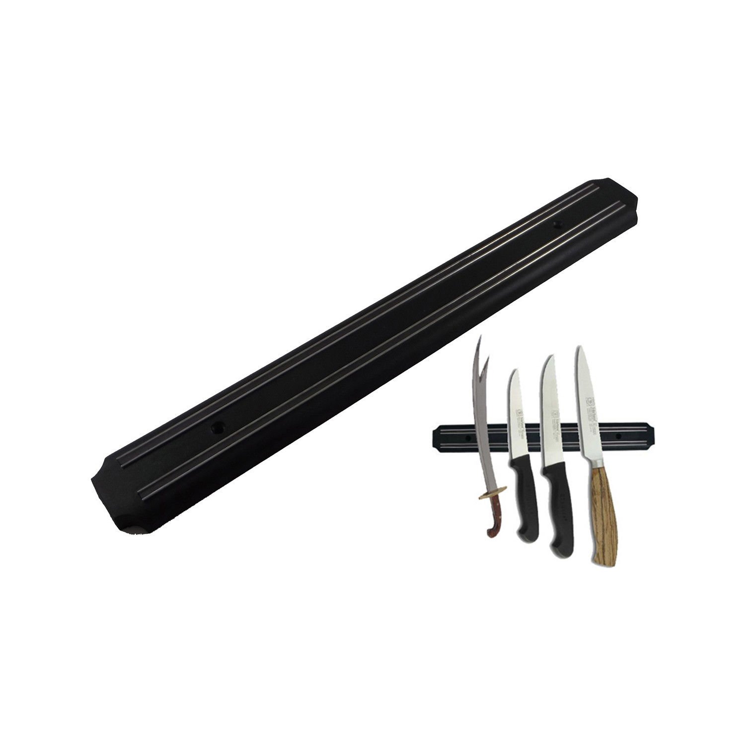 Microcase Mıknatıslı Bıçak Askısı 50cm Güçlü Bıçak Tutucu Bıçak Mutfak Organizer Bıçaklık AL4356 Siyah