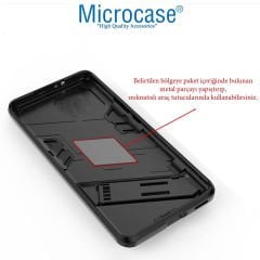 Microcase Realme GT Neo2 Matrix Serisi Armor Standlı Perfect Koruma Kılıf - Siyah