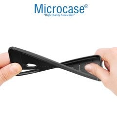 Microcase Samsung Galaxy A60 Leather Tpu Silikon Kılıf - Siyah + Tempered Glass Cam Koruma (SEÇENEKLİ)