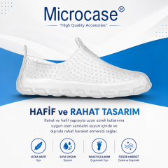 Microcase Unisex Şeffaf Deniz Ayakkabısı Nefes Alabilen Delikli Yapı Kaymaz Taban AL99099