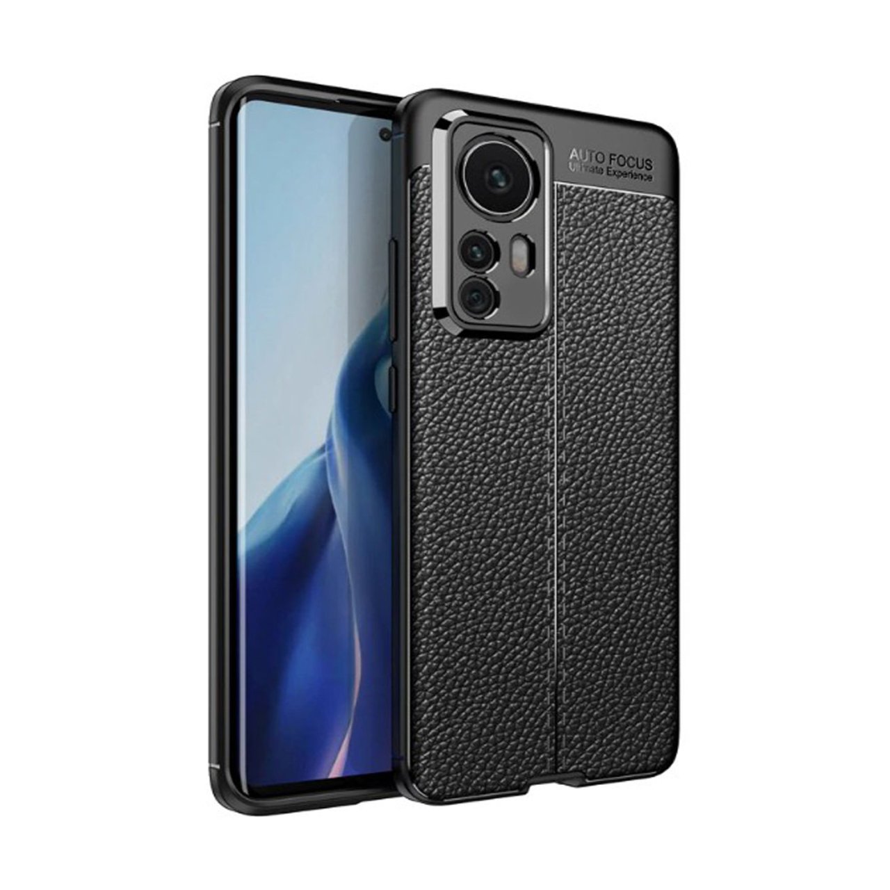 Microcase Xiaomi 12S Leather Tpu Silikon Kılıf - Siyah