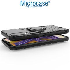 Microcase Vivo Y20 - Y20S Batman Serisi Yüzük Standlı Armor Kılıf - Siyah