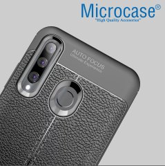 Microcase Huawei P30 Lite Leather Tpu Silikon Kılıf - Siyah + Tempered Glass Cam Koruma (SEÇENEKLİ)