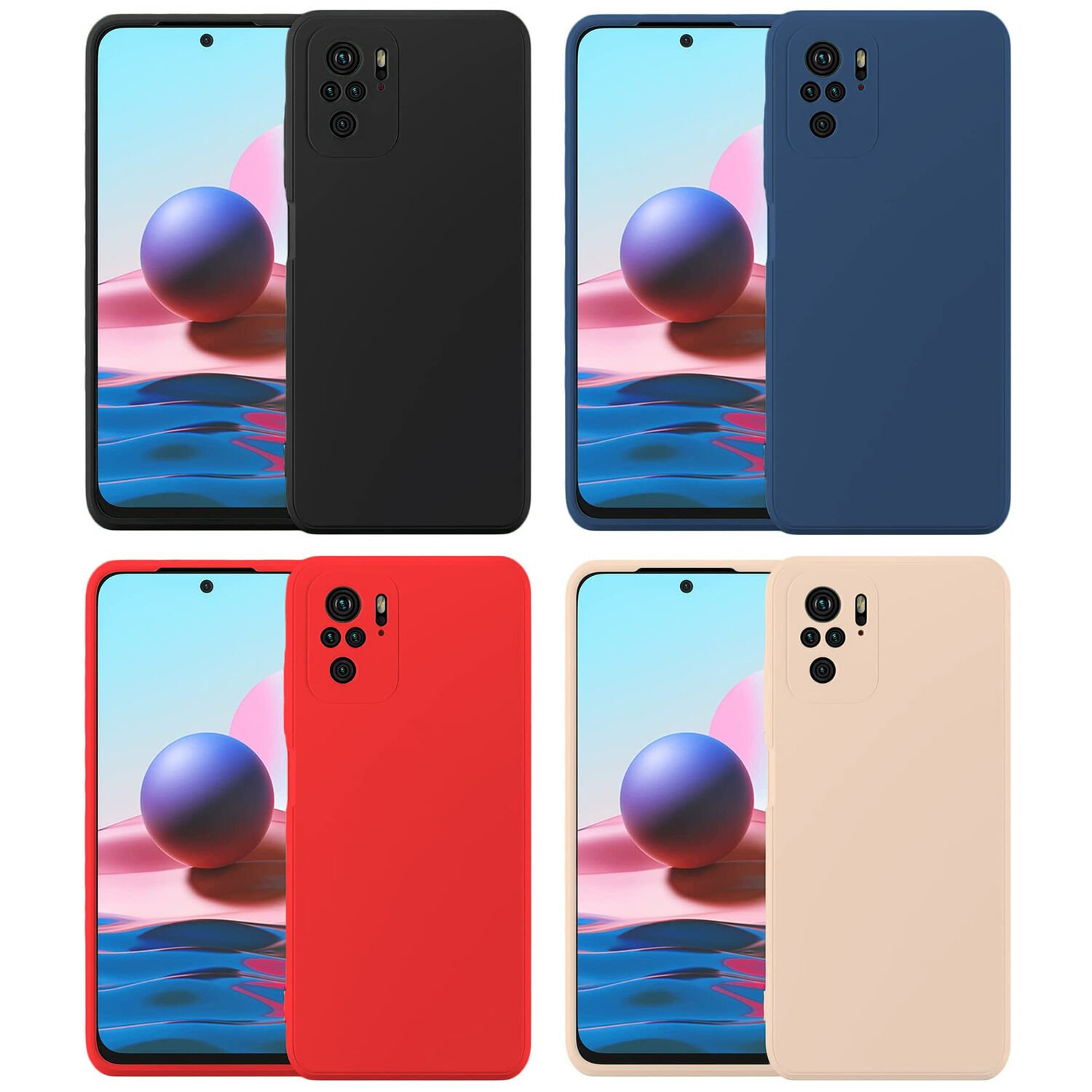 Microcase Xiaomi Redmi Note 10 / Note 10S (4G) CamPRO Serisi Kamera Korumalı Silikon Kılıf - AL3427