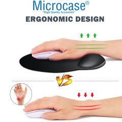 Microcase DS104 Kaydırmaz Silikon Tabanlı Fil Baskılı Bilek Destekli Mouse Pad 22x25cm - AL3825