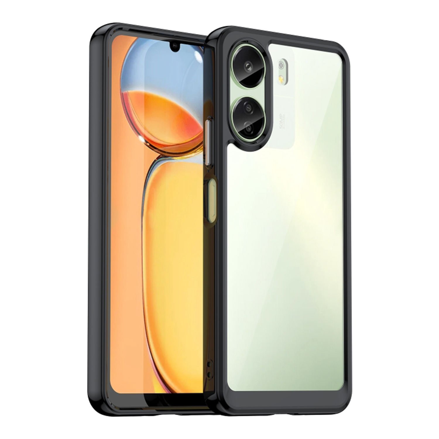 Microcase Xiaomi Redmi 13C 4G Shield Serisi Darbeye Dayanıklı Yarı Esnek Plastik Tpu Kılıf - AL8100