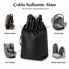 Microcase Çok Amaçlı Eşya Bebek Arabası Bebe Oto Koltuğu Taşıma Saklama Çantası Kılıfı AL5636