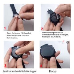 Microcase Apple Watch Ultra 49 mm Tam Kaplayan Kavisli Ekran Koruyucu 3D Pet Film - Siyah
