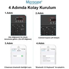 Microcase Lenovo Tab K11 TB330FU 11 inch Uyumlu Tablet Çanta+Türkçe Bluetooth Klavye +Mouse+ Standı - Pembe AL4382