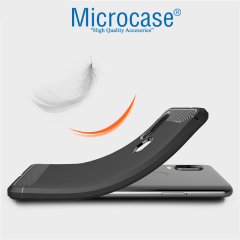 Microcase Motorola Moto One Vision Brushed Carbon Kılıf + CAM